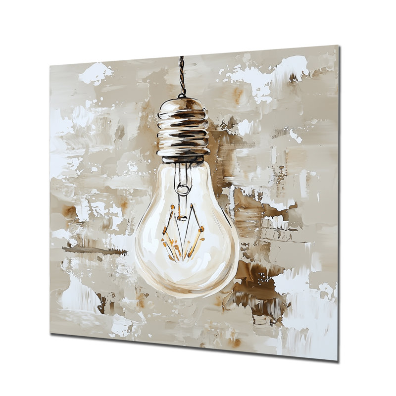Light Bulb Disruptive Innovation - Art en métal, reproduction d'art en métal, H 29 po x l 29 po