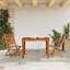 Solid Wood Garden Chair With Cushion Folding Chair Set
