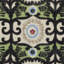 Tapis vert / bleu / rouge en coton tissé à plat à la main Allison-19267836