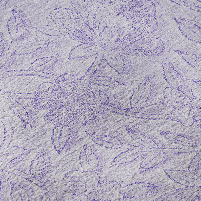 Premium Machine Washable Prisco Lilac Rug, Runner 2'3" x 7'6"
