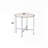 Round End Table with X-Support Base – White Oak & Chrome