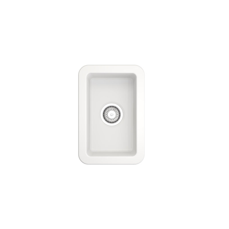 12'' L Kitchen Sink, Matte White
