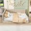 Full Size Velvet Upholstered Daybed with Unique Backrest-1180755459