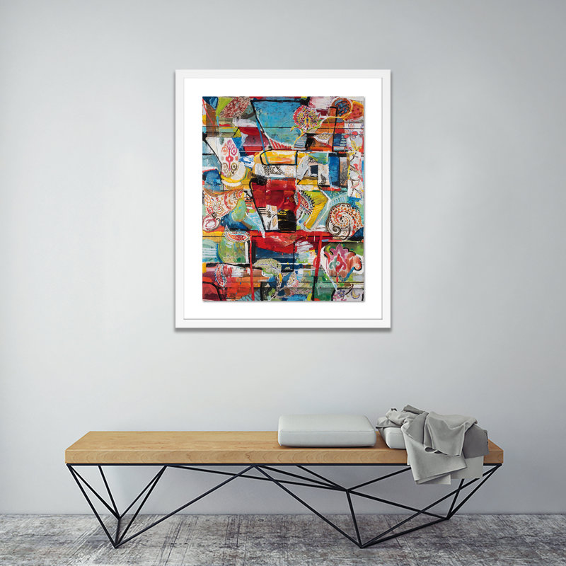 Who Dat Print by Brad Ellis, 24" H x 20" W x 1.5" D, White
