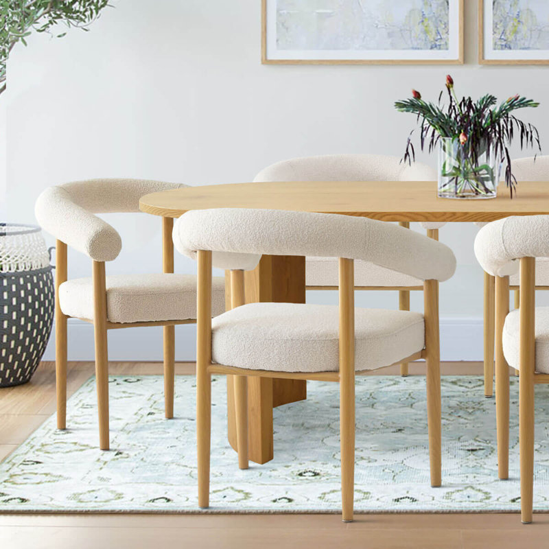 Solaze 6-Person Oval Upholstered Dining Set