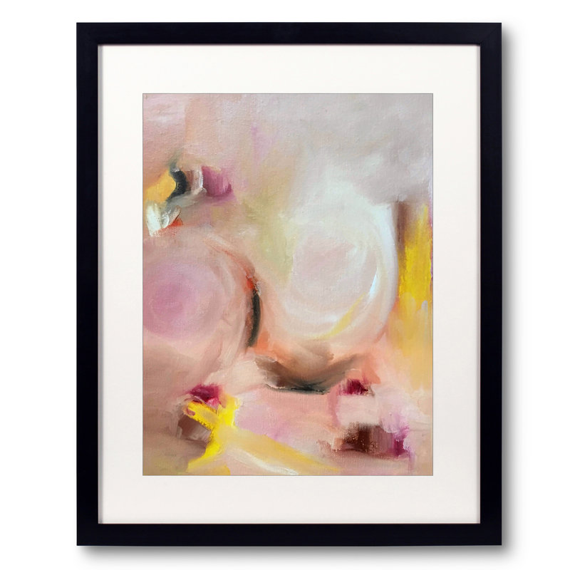 «Where I'm Headed No. 4» par Melanie Biehle - Peinture, Papier avec cadre noir, 20" H x 16" W