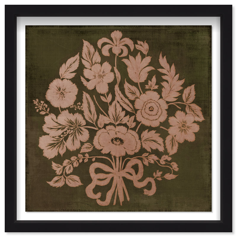Tradition Shadowbox Floral & Botanical Print by Oliver Gal, Black Frame, 12 x 12, 25.5"H x 25.5"W, Black Shadowbox