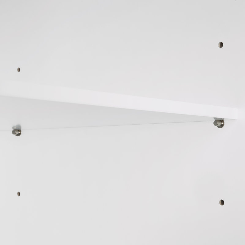 White Painted Mirrored Wall Mount Storage Cabinet with Adjustable Shelf