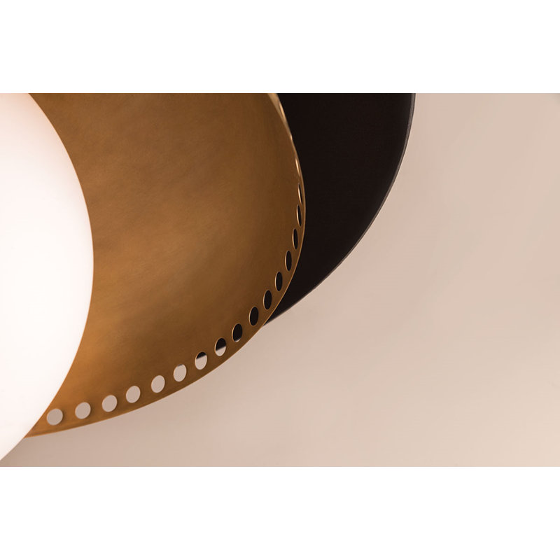 Travianna 1 - Light Single Pendant, 11.5" H X 17.5" W X 17.5" D, Aged Brass