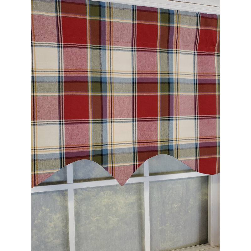 Clance Plaid Pointed Window Valance