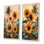 Tournesols tropicaux champ dans le sud I - Art mural floral 2 pièces-1342406457-1342406462