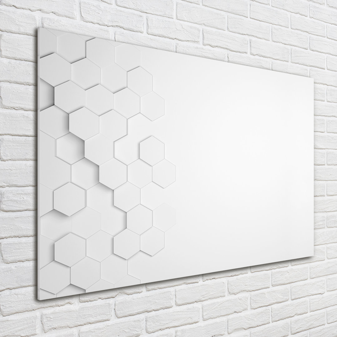 Glasbild Hexagone Hintergrund