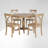 Sharome 4 - Person Extendable Pedestal Dining Set