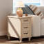 Ensemble de bureau 2 pièces comprenant bureau de direction et grande table d'appoint, bureau d'écriture de ferme avec station de charge, table de bout en bois avec armoire de rangement pour bureau, beige-1082045012