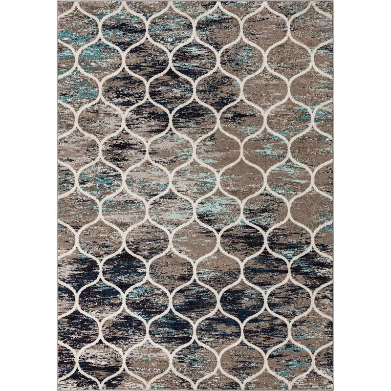 Geometric Indoor Rug, Rectangle 8' x 11'