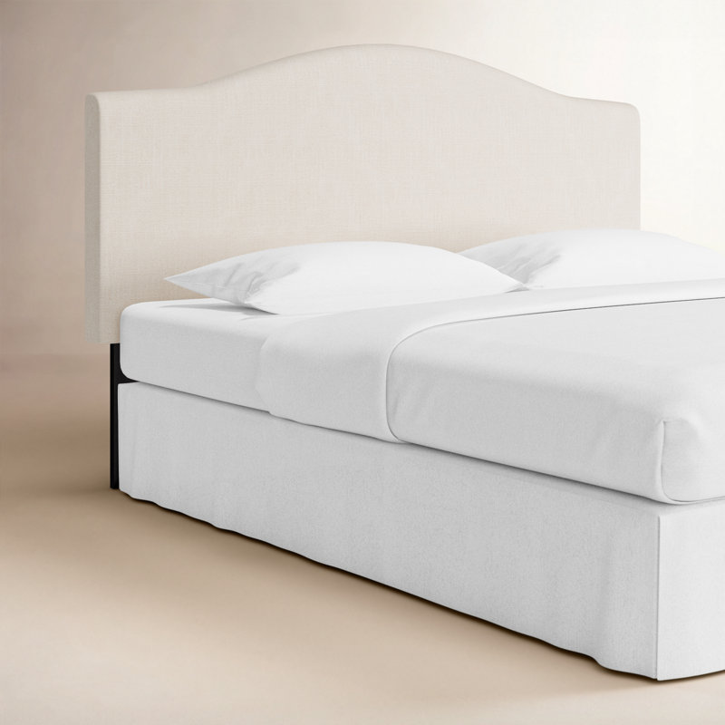 Hermosa Upholstered Headboard, Zuma White Textured Linen, Full