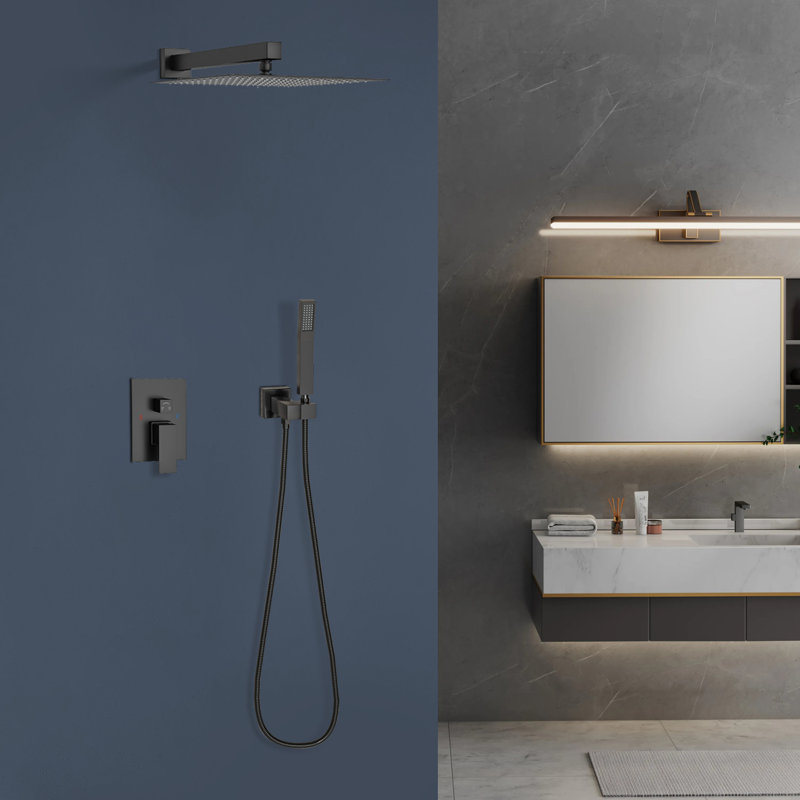 2-Function High-Pressure Rainfall Shower System, Tub Faucet Set