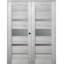 Porte double standard préfinie en bois manufacturé et en verre Avon 07-03 Avon-92566728-92566714