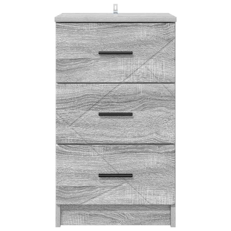 38cm W Manufactured Wood Bedside Table, Grey Sonoma