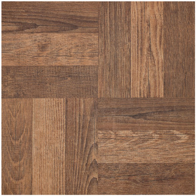 Walnut Parquet Portfolio Peel & Stick 12" x 12" x 2mm Vinyl Tile