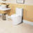 1.1/1.6 Toilet, Elongated, Comfort Height Floor Mounted, Ceramic, White, Soft Close Seat, & Elongated , Approved