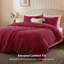 Ensembles d'édredon pour grand lit - 3 pièces de literie moelleuse rouge foncé moelleuse, esthétique rayée confortable pour les chambres modernes et d'amis, décoration intérieure de luxe toutes saisons-138001056-138001059