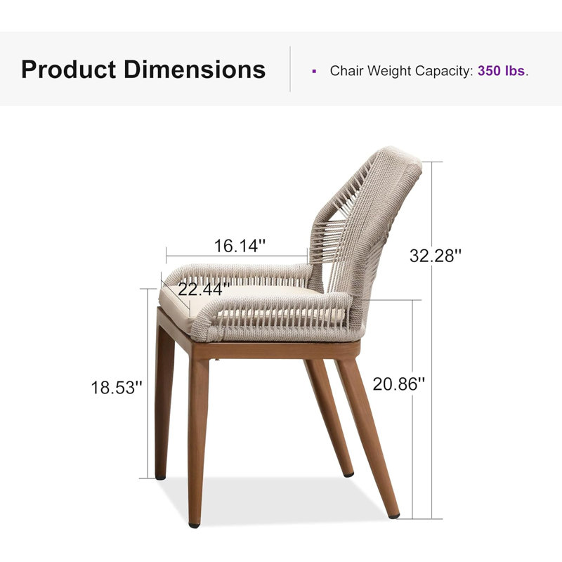 Beibhinn 32.28'' H Patio Dining Chair
