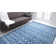 Tapis géométrique bleu foncé World Menagerie
