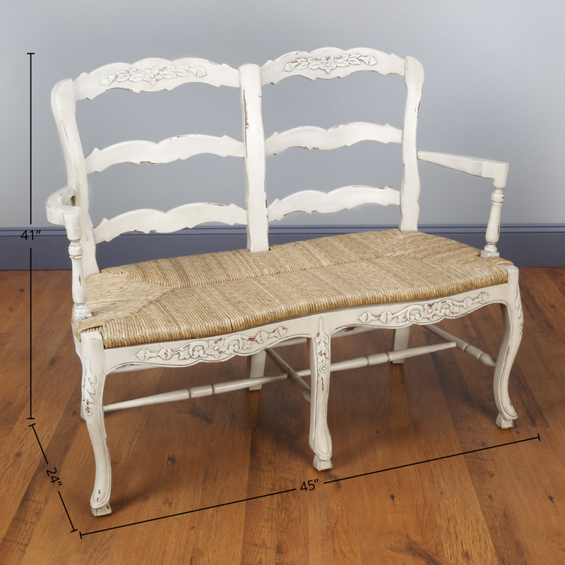 Banc en bois massif Beallsville, Parchemin