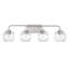 Applique murale Baldwin à 4 lumières pour salle de bain, fini nickel satiné-88802996-88802999