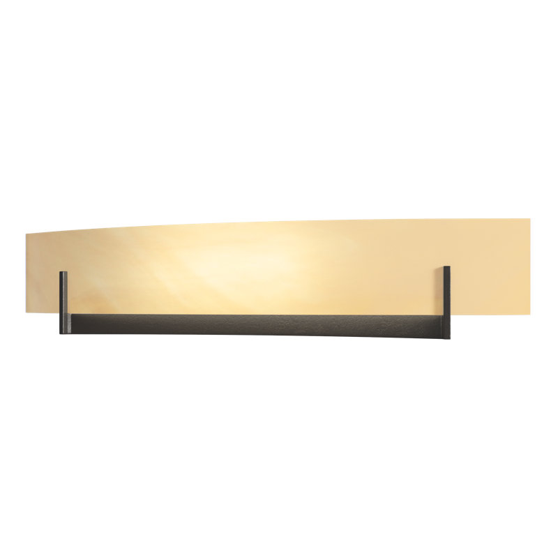 Scone encastré 2 lumières Axis, Tourbillon d'ambre, Bronze huilé, H 5,6 po x l 28 po x P 4,8 po