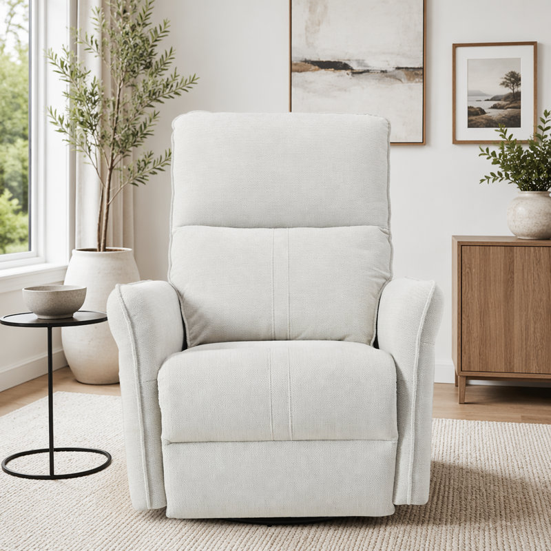 Fauteuil inclinable électrique à bascule, polyester, Gris clair, 270°