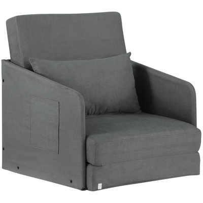 Twin 70cm Upholstered Futon Chair