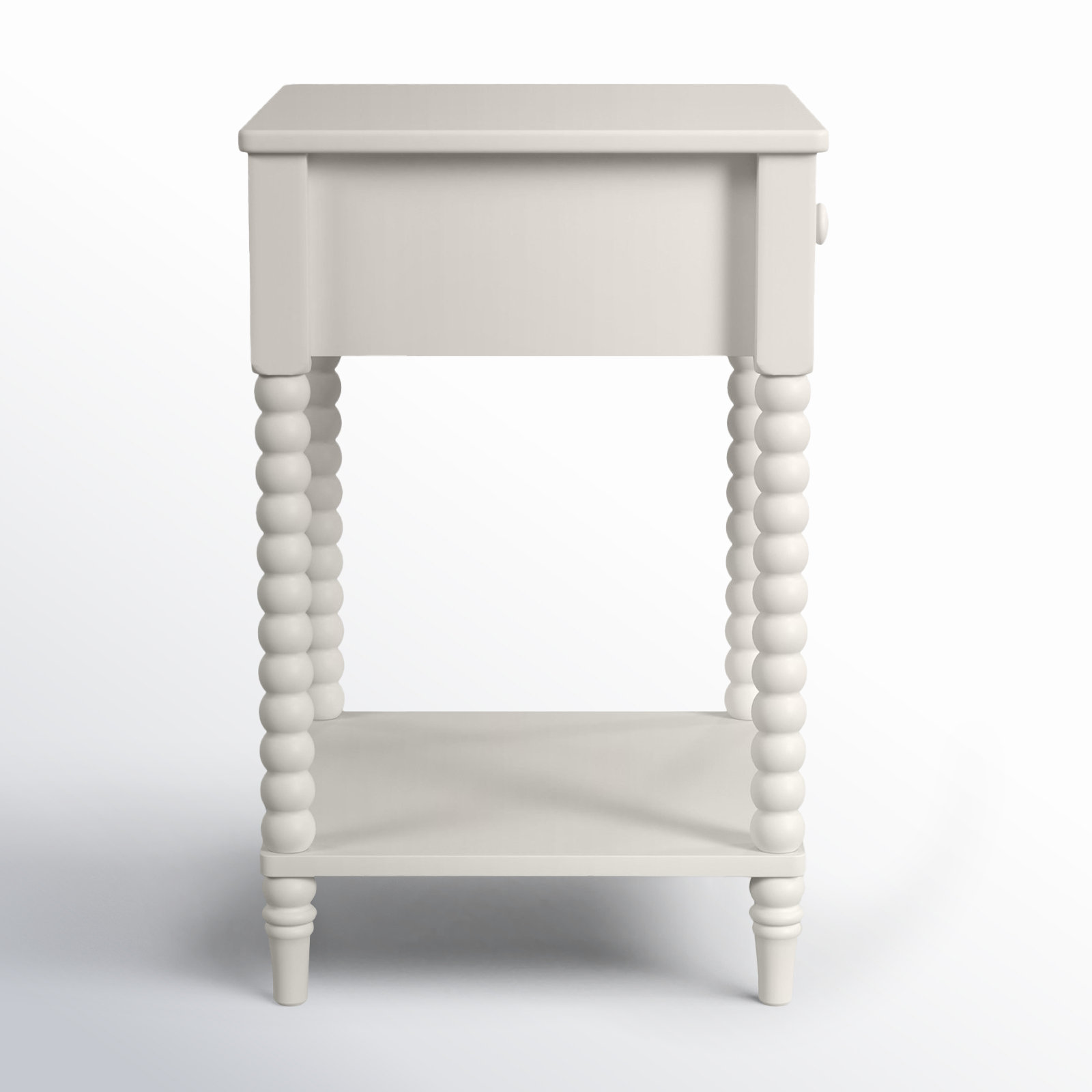 Benbrook 1-Drawer Mahogany Nightstand, White