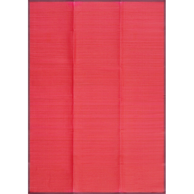 Tapis rectangulaire en polypropylène rouge Kristofer