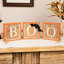 Bannière suspendue 27,5 "beige et orange BOO Halloween