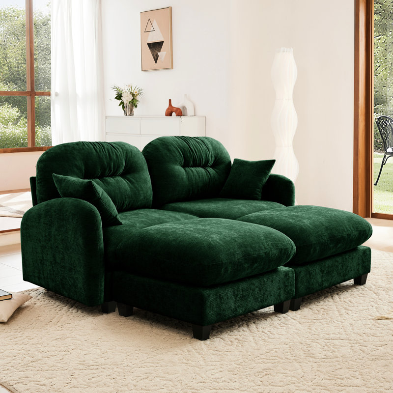 Canapé modulaire Cloud avec tissu chenille et installation facile pour les petits espaces de vie, 2