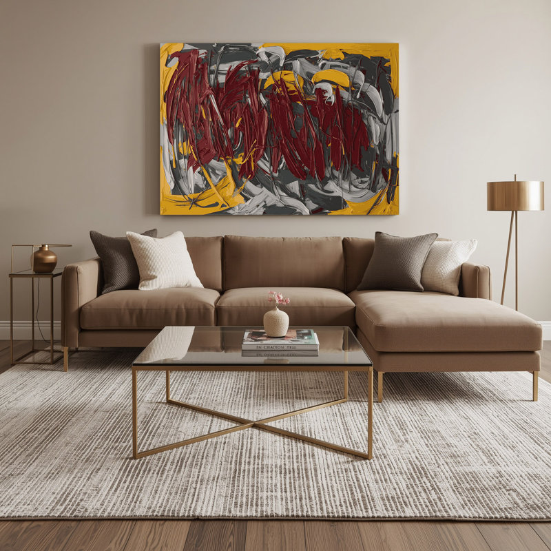 Neo Expressionism 15 Brown Canvas Wall Art, 11" H x 14" W