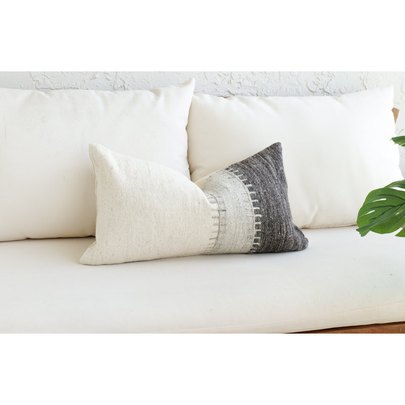 Gray and White Textured Lumbar