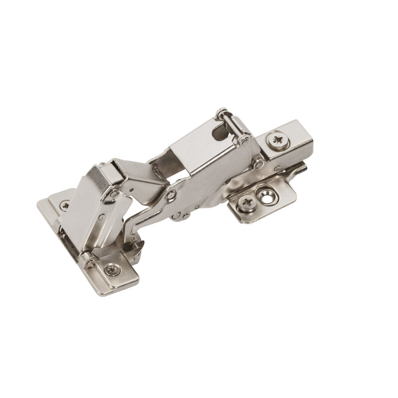 Nickel Soft Close 165 Degree Frameless Cabinet Hinge Pair