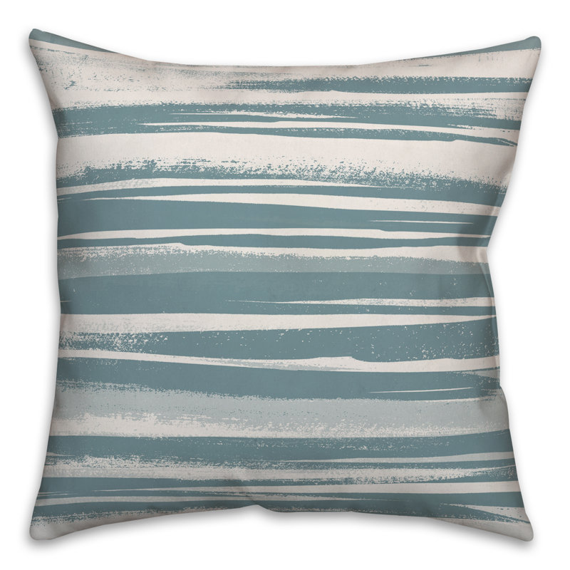 Coussin Kansas, 20 po X 20 po, Abstrait bleu