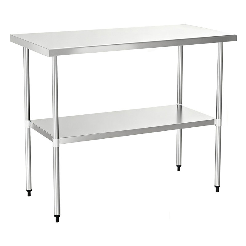 Table, Stainless Steel Commercial Work Table, 35.4" H x 30" L x 18" W