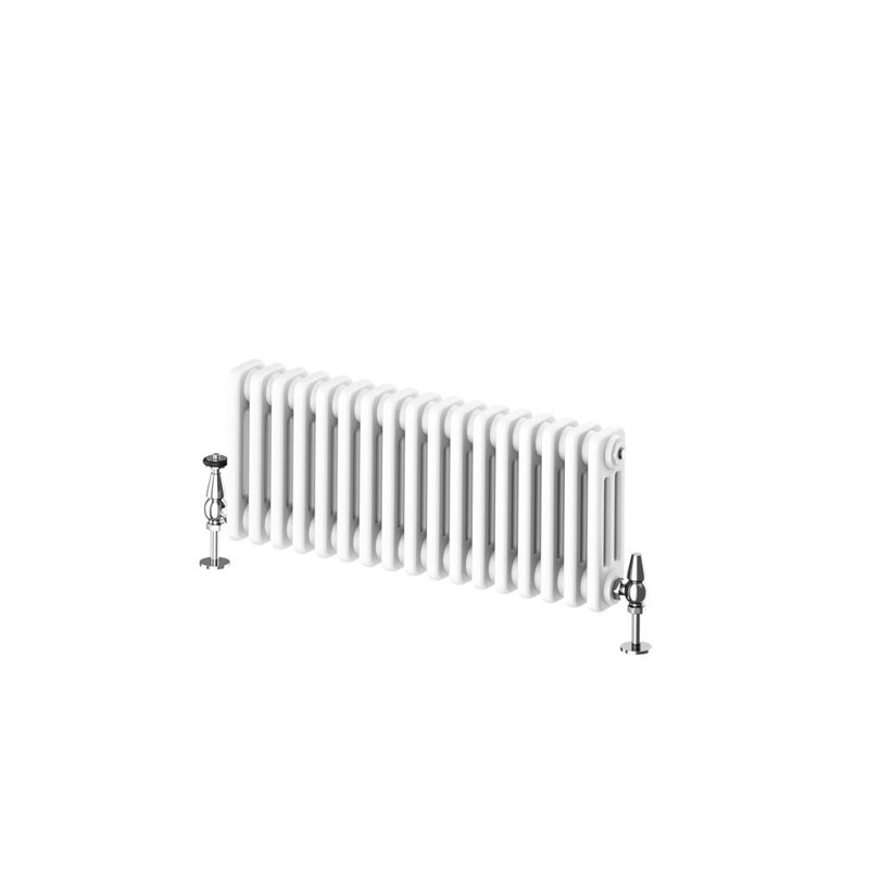 Horizontal Traditional Colosseum Radiator, White, 300cm H x 785cm W x 70cm D