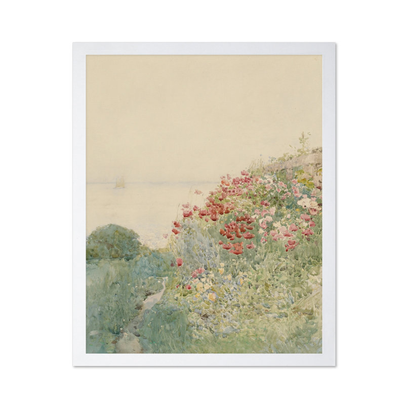 Champ de coquelicots, Affiche, Encadrement blanc, H 08 po x l 10 po