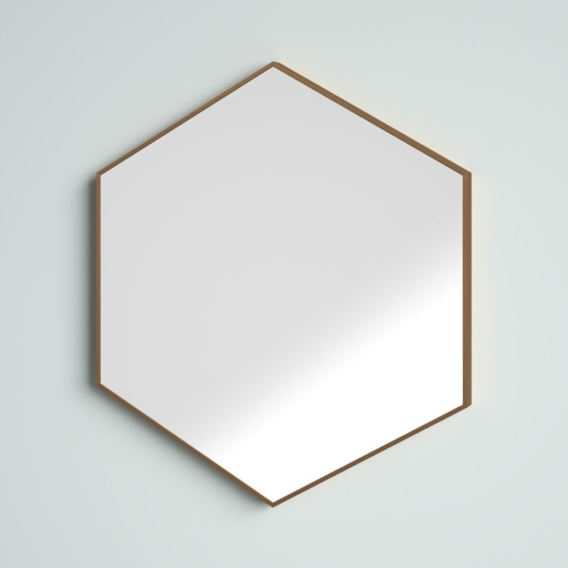 Quinonez Hexagon Mirror, Gold