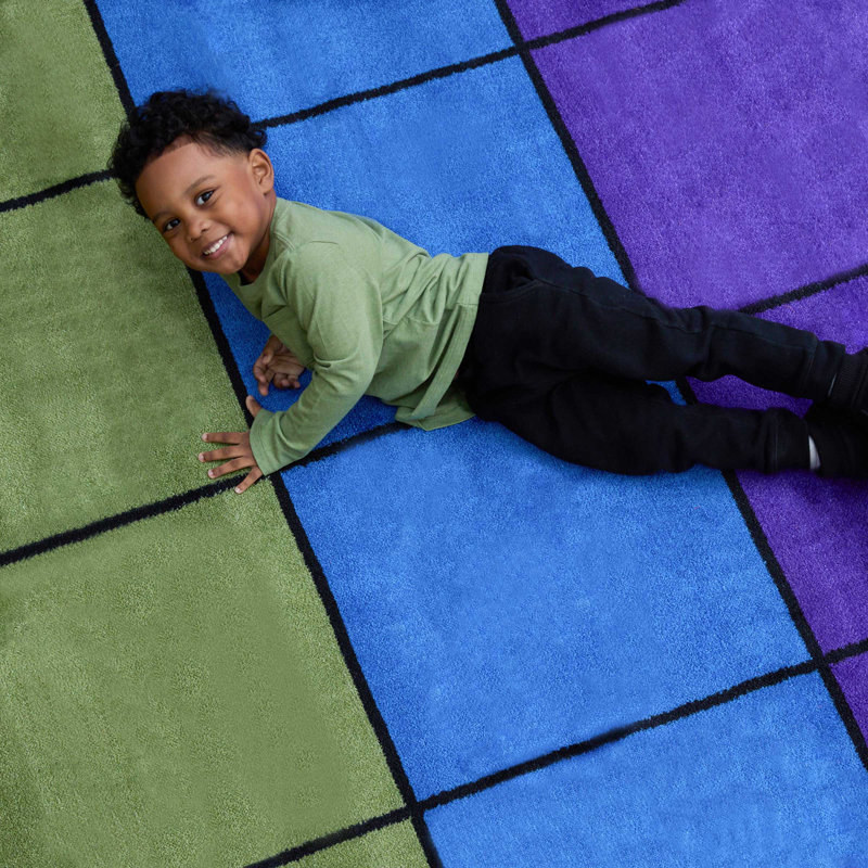 KidCarpet assis arc-en-ciel avec alphabet, tapis éducatif pour la maison ou l'école Tapis pour enfants