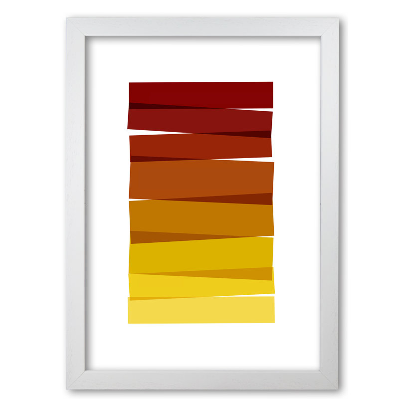 Stripes II - Print, White Grain Frame, 85 cm H x 60 cm W x 5 cm D