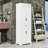 Bathroom Storage Cabinet with 1 Drawer, 4 Doors and Adjustable Shelves
