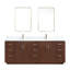 Meuble-lavabo double 84 po avec plateau en pierre et miroir Cloverfield-93496094-93496097