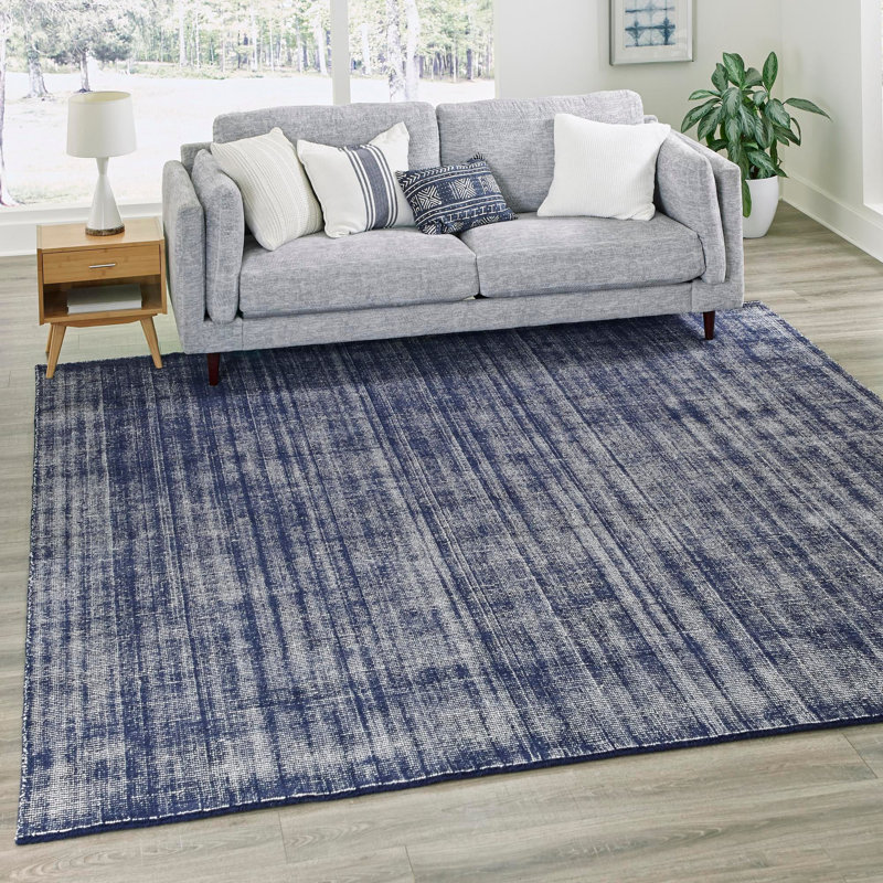 Liabah Wool Striped Indoor Rug, Square 10'